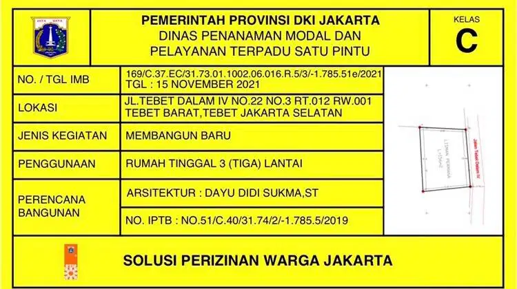 JASA URUS PBG/IMB GAMBAR RUMAH SKA SLF DKI JAKARTA