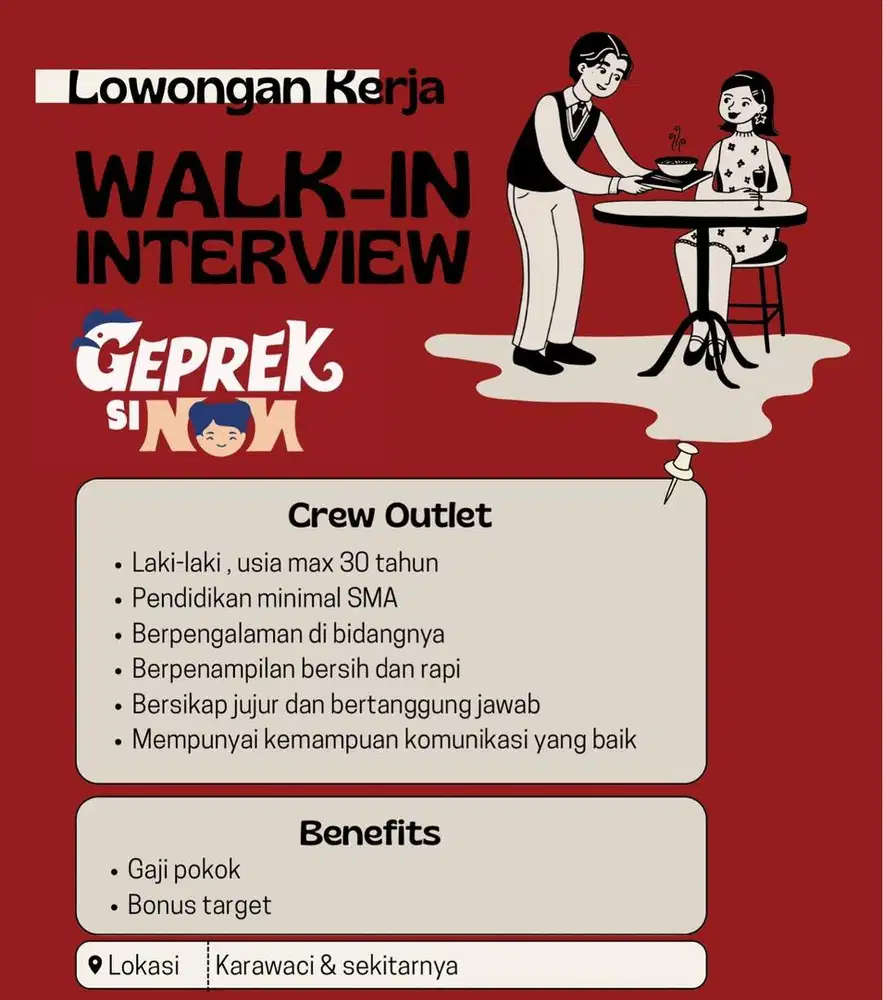 Loker Crew Outlet dan Event