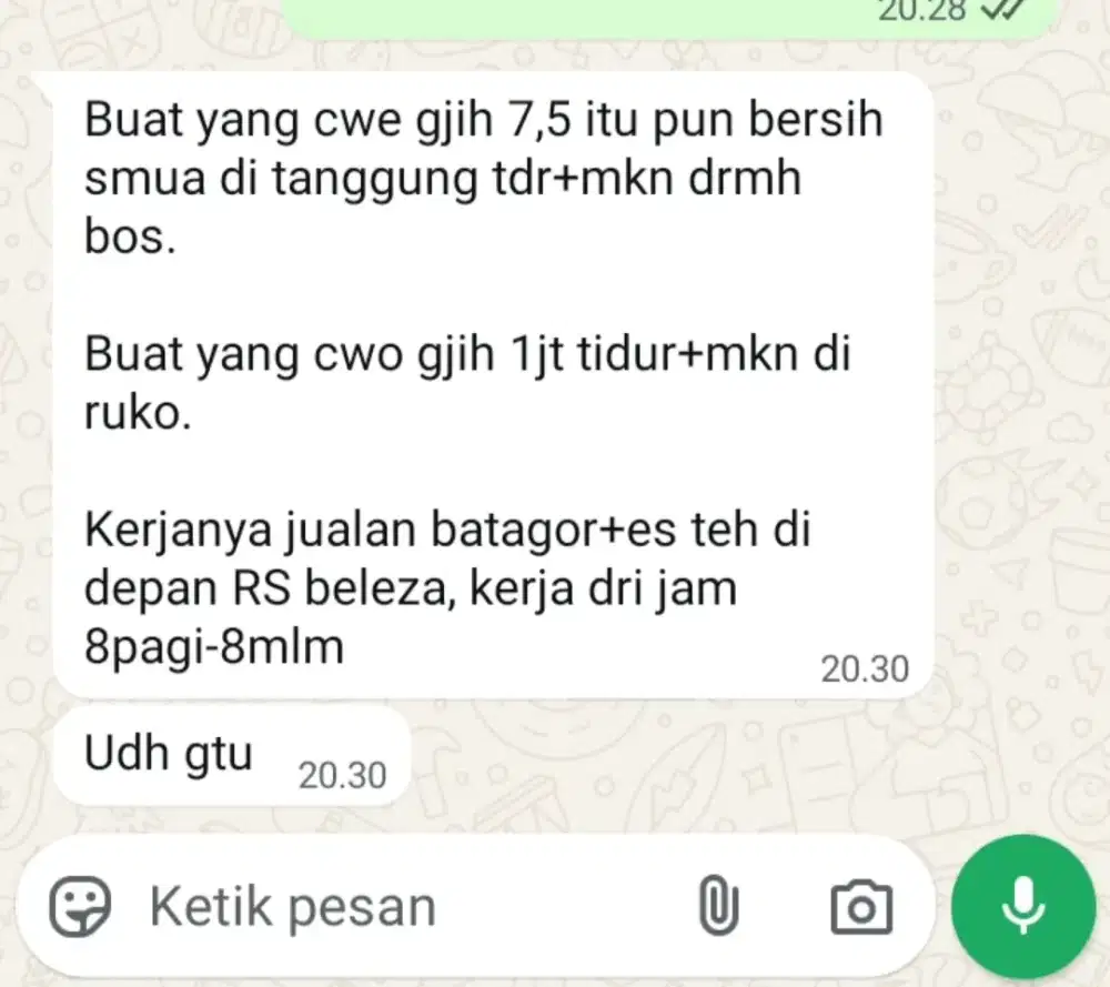 Loker untuk cowo dan cewe