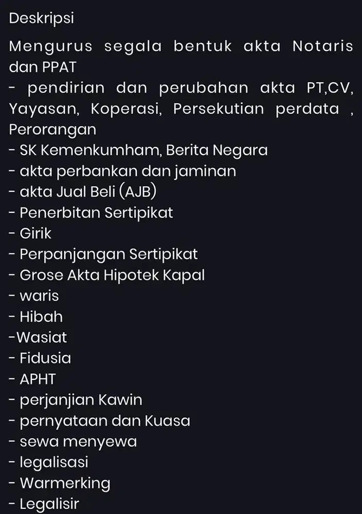 Pengurusan Akta NOTARIS & PPAT
