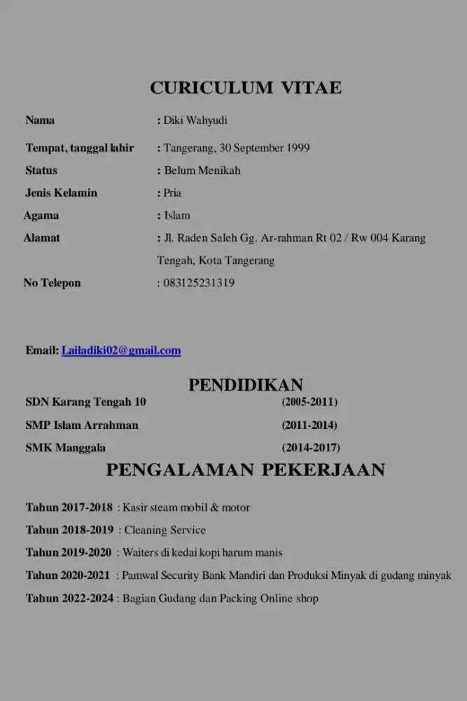 Mencari Pekerjaan Apa Saja
