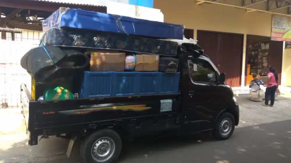 Jasa pindahan rumah kontrakan menggunakan pickup losbak