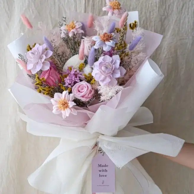 Lady and Flowers