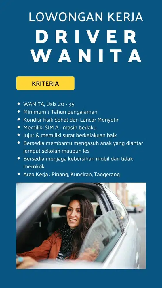 Supir / DRIVER WANITA
