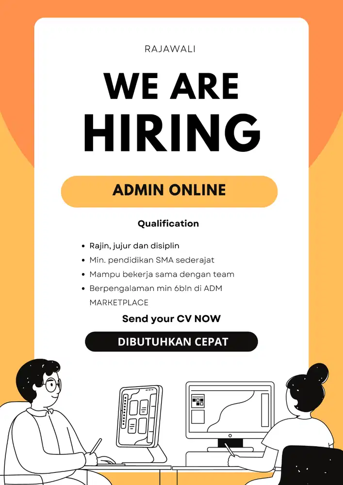 DIBUTUHKAN SEGERA ADM MARKETPLACE Dan RnD