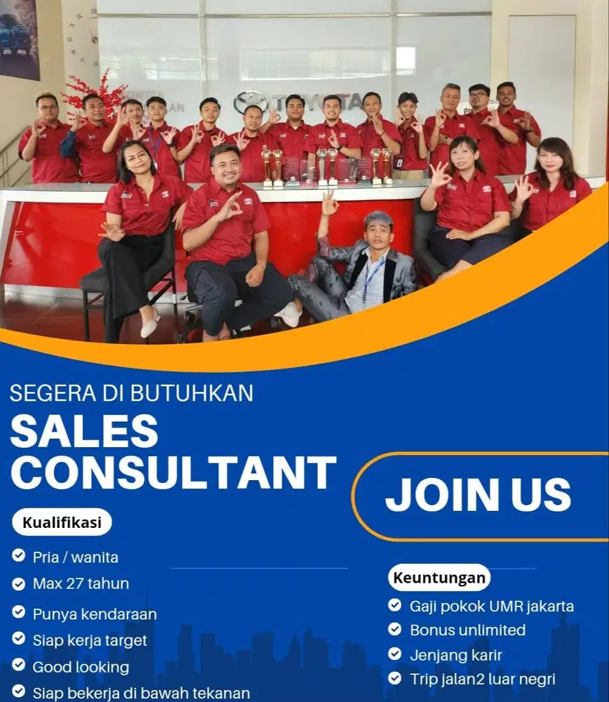 Lowongan Kerja Sales Marketing Toyota