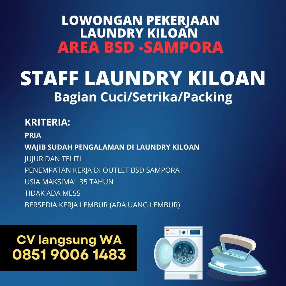STAFF LAUNDRY KILOAN BSD SAMPORA
