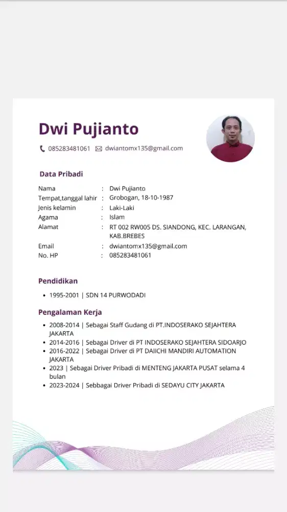 siap kerja driver
