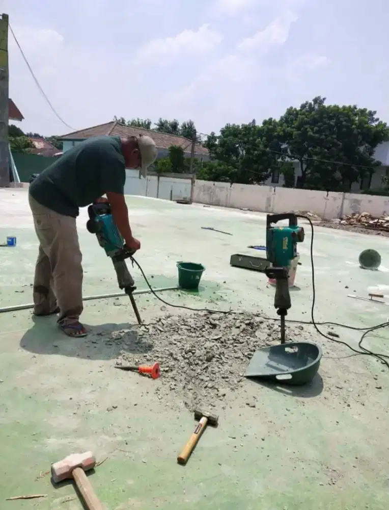 sewa. Jack hammer/dril. Stamper. Genset. Cutting beton. Coring. Alkon