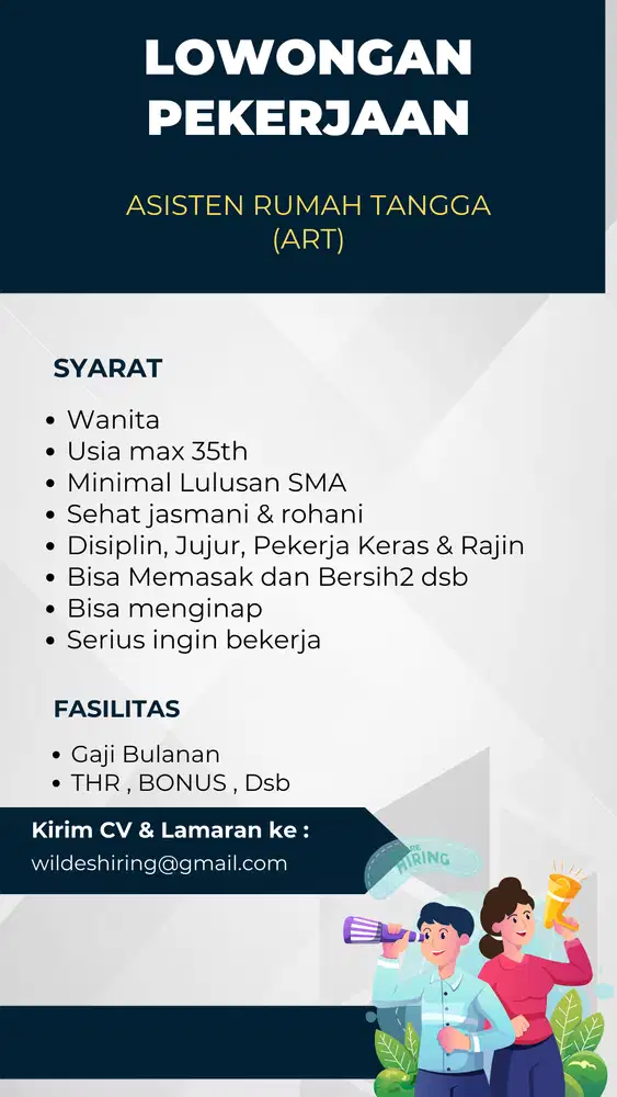 DIBUTUHKAN SEGERA ART