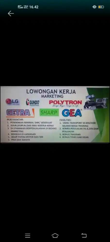 Sales Elektronik dan furniture