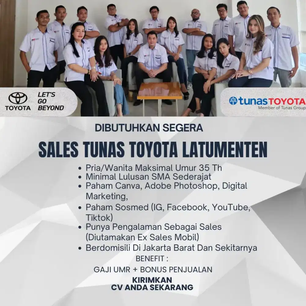Dibutuhkan sales mobil