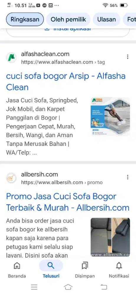 Alfashaclean cuci sofa springb