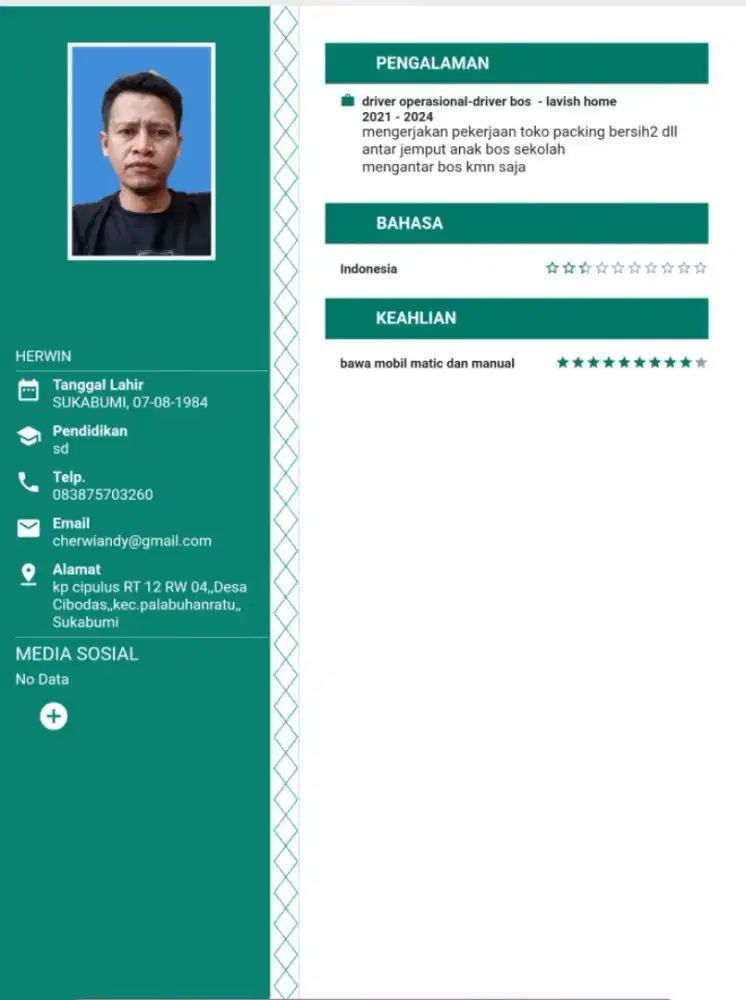 mencari pekerjaan sebagai driver