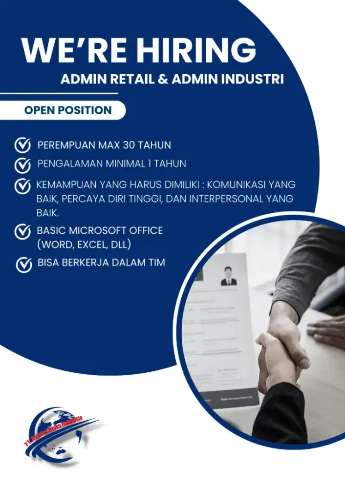 Admin Sales Industri dan Sales Industry