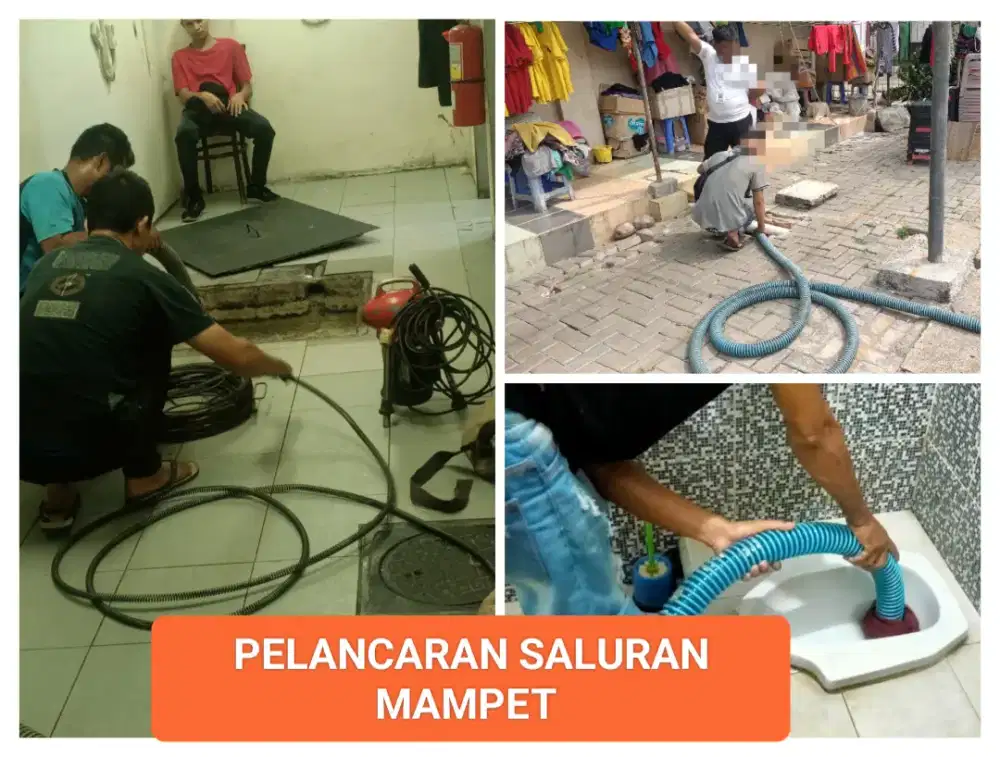 SEDOT WC KURAS LUMPUR TINJA TEMBAK SALURAN MAMPET. JAKARTA TIMUR