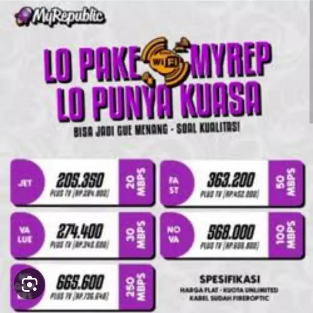 Promo pemasangan internet myrepublic jakarta