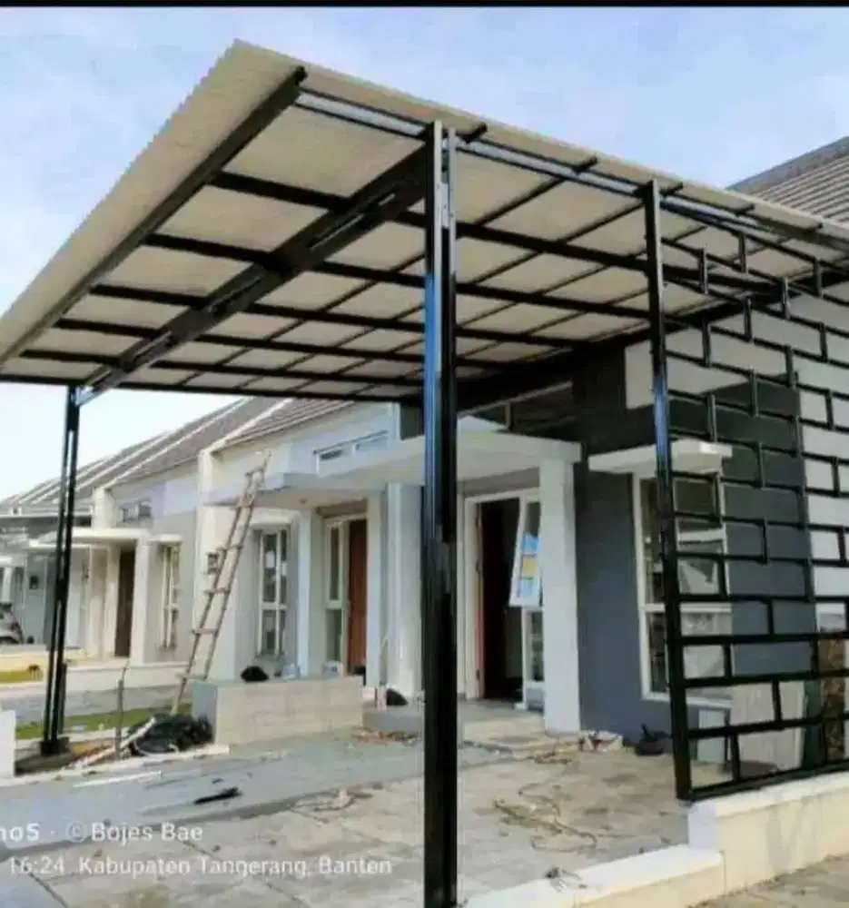 Pasang kenopi atap alderon