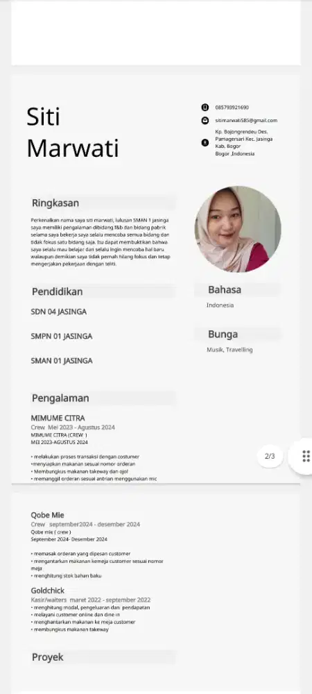 Info lowongan kerja