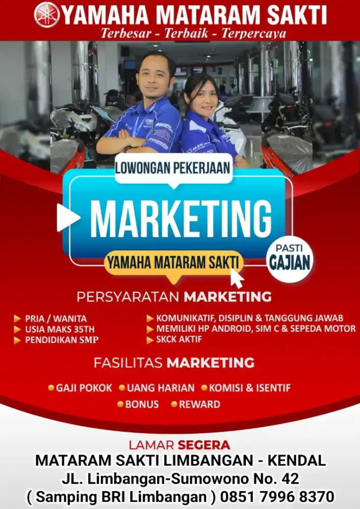 Loker Salesman yamaha mataram sakti