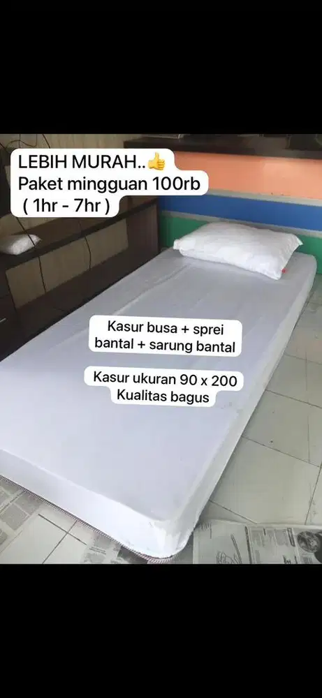 Sewa Kasur Mingguan lebih hemat ( Paket 100rb/minggu ) 1hr - 7hr
