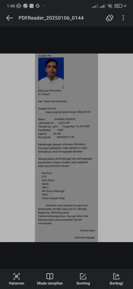 MENCARI PEKERJAAN APA SAJA