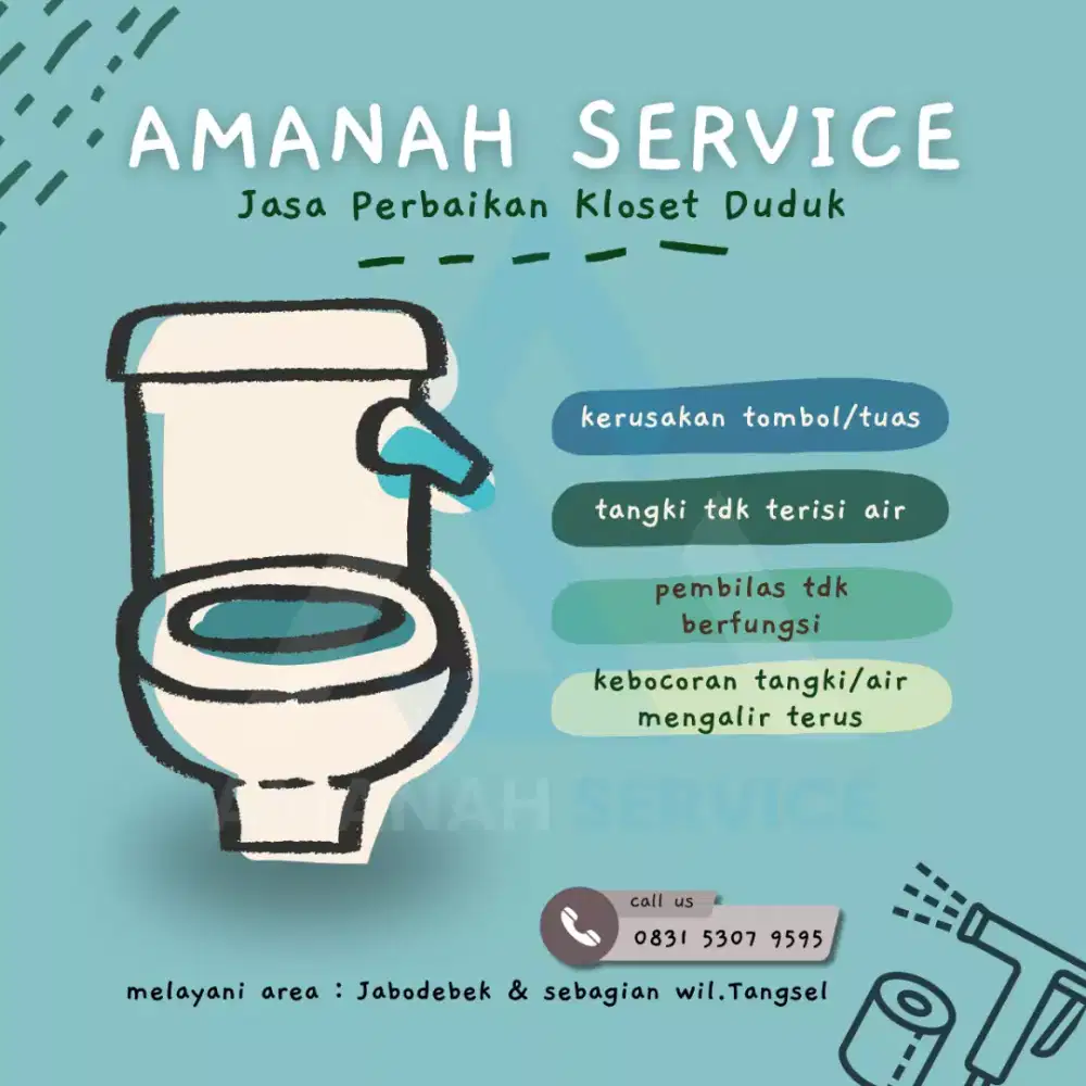 JASA SERVICE CLOSET/TOILET DUDUK