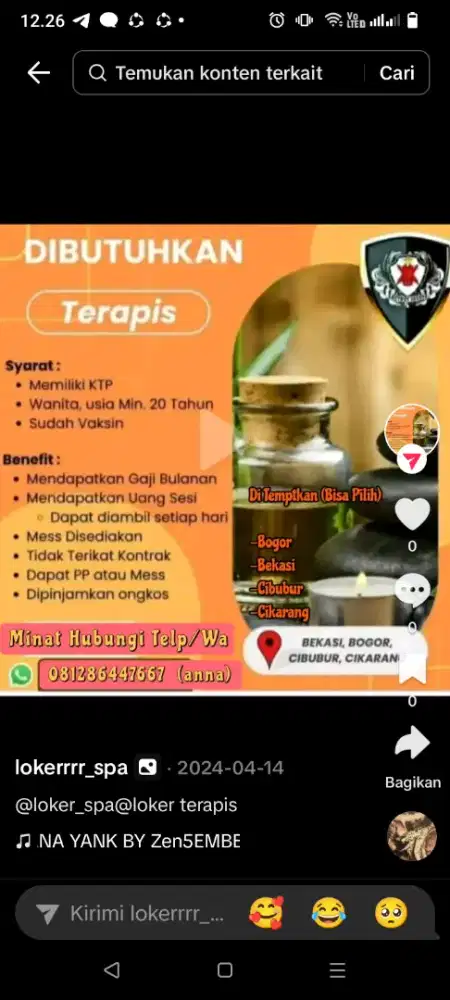 Open loker spa
