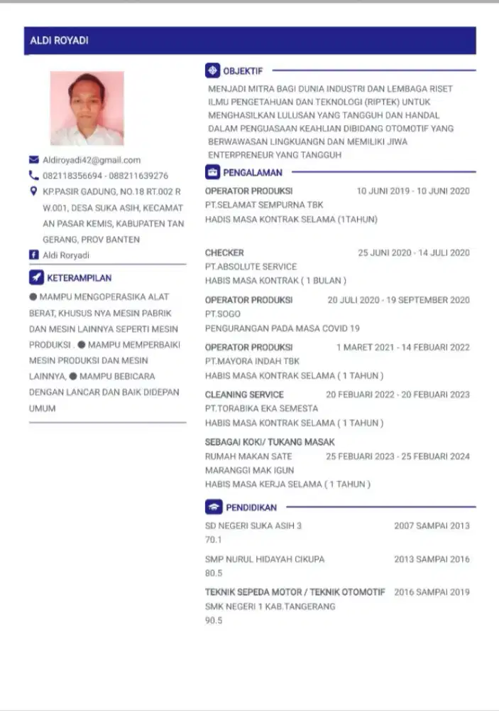 INFO KERJAAN DAERAH CIKUPA CITRA RAYA