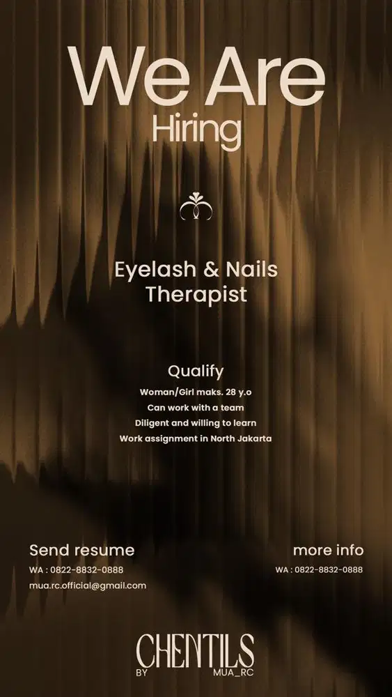 Lowongan Terapis eyelash nails