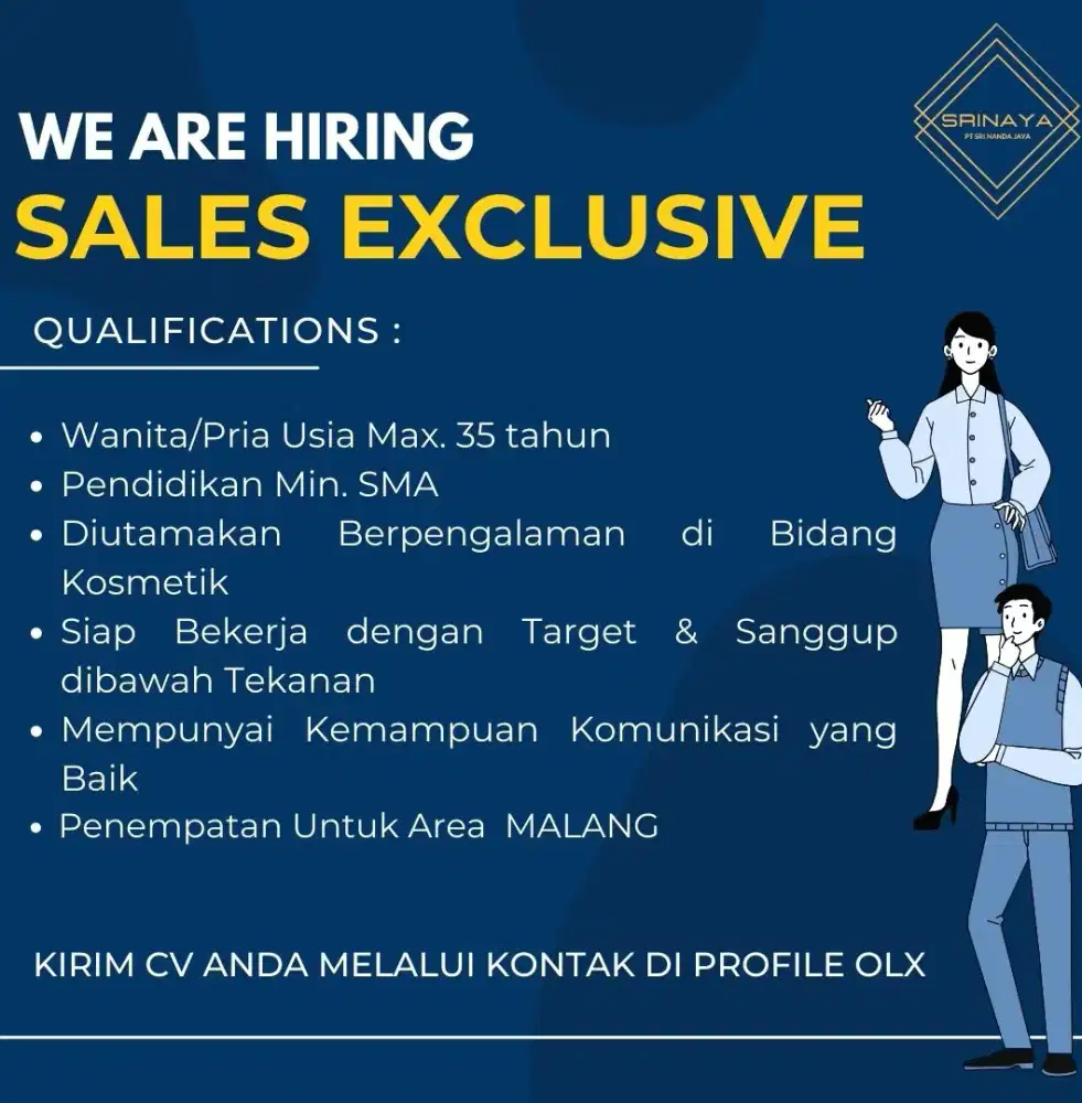 DICARI MARKETING  KOSMETIK UNTUK AREA MALANG