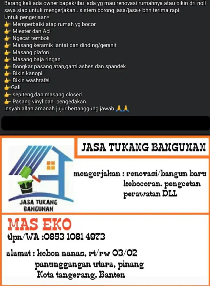 Jasa tukang bangunan