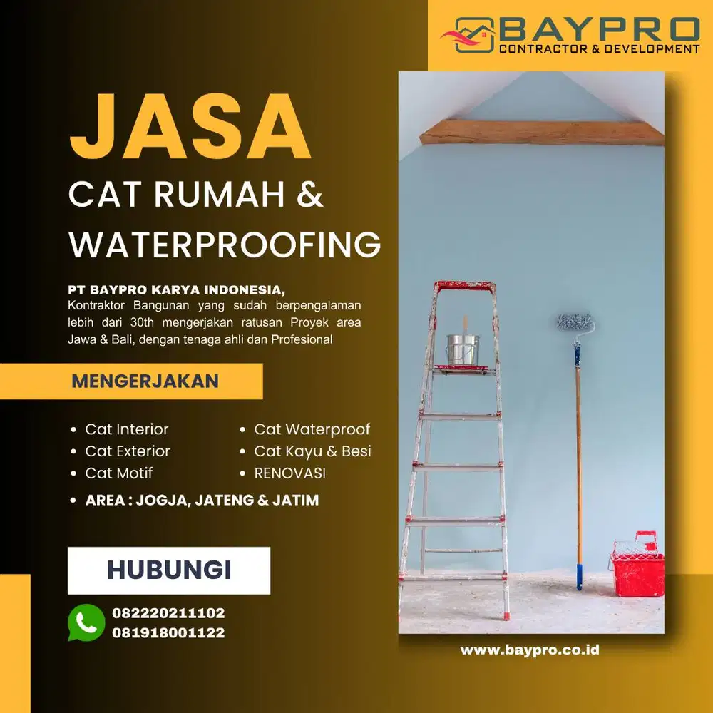 JASA CAT RUMAH, TUKANG CAT TEMBOK, WATERPROOFING RUMAH BOCOR - SOLO