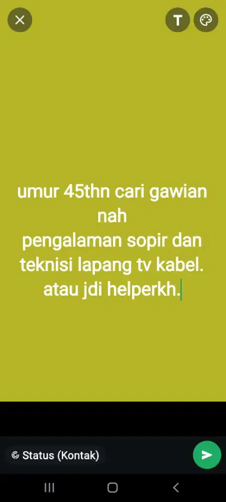 cari kerjaan umur 45thn