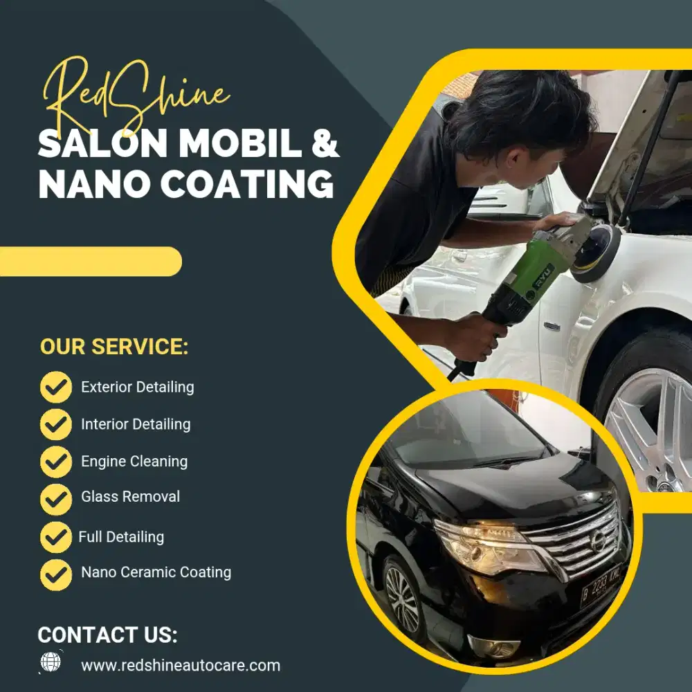 Salon mobil panggilan / poles mobil / interior / nano coating