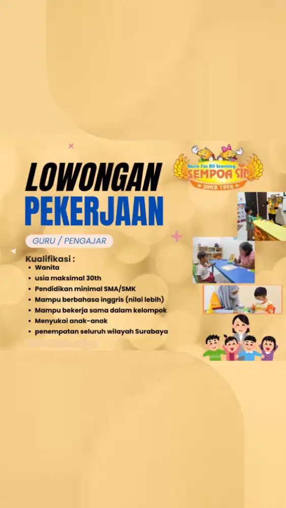 Pengajar / Guru bidang Inggris( English )