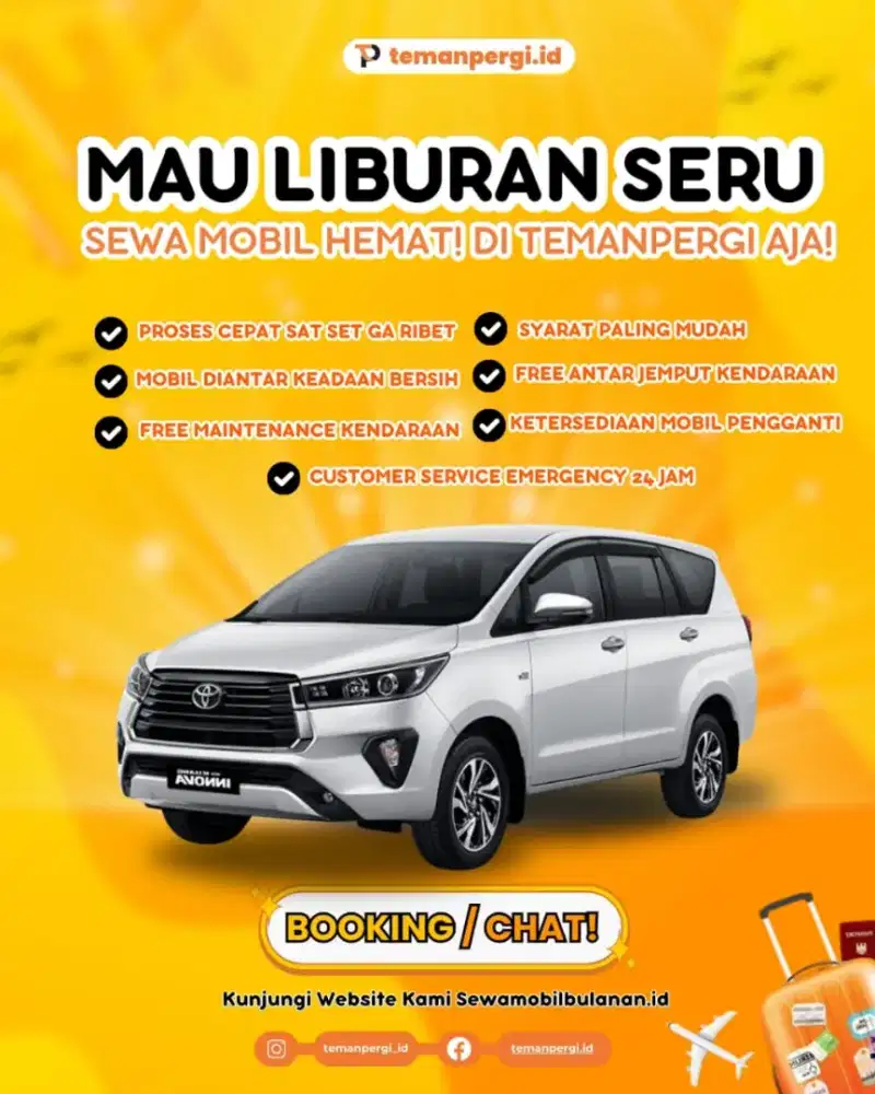 BUTUH MOBIL CEPAT, PROSES MUDAH SEWA MOBIL HARIAN SOLUSINYA!! 350K AJA