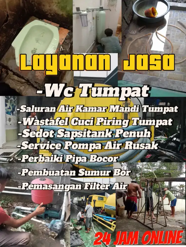 JASA TUKANG WC TUMPAT SEDOT SAPSITANK SALURAN AIR WASTAFEL SANYO.