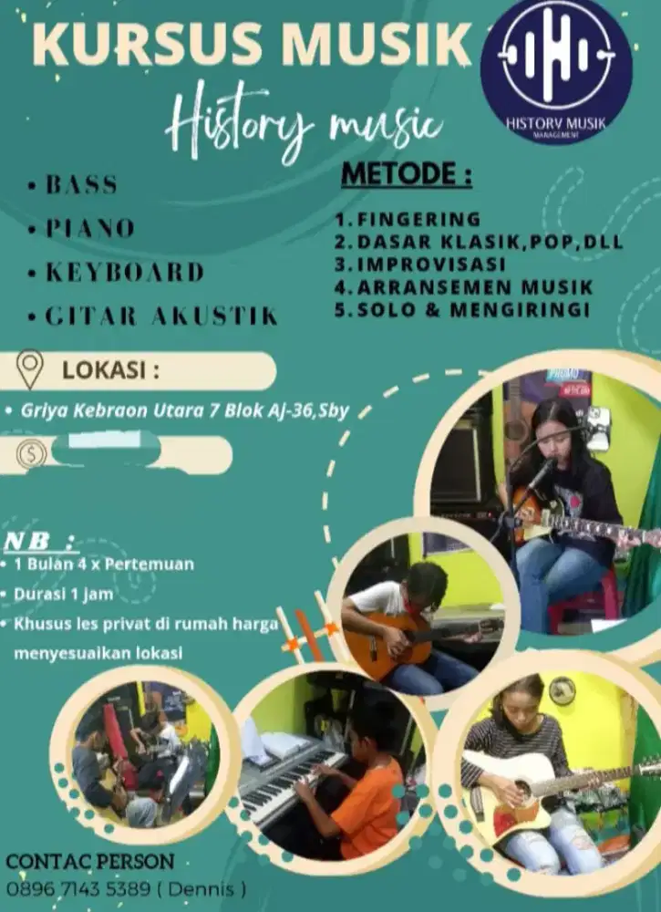 Kursus musik kelas dasar murah pendaftaran baru