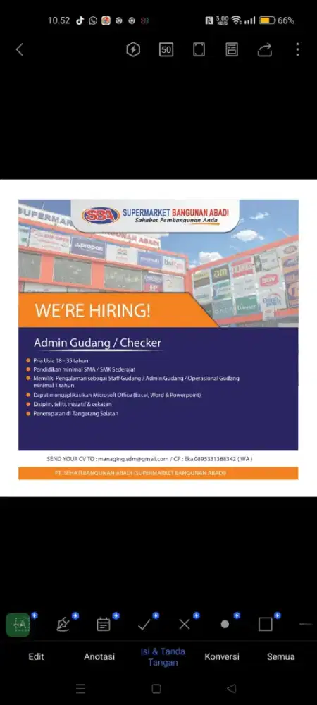Admin Gudang / Checker / Packer