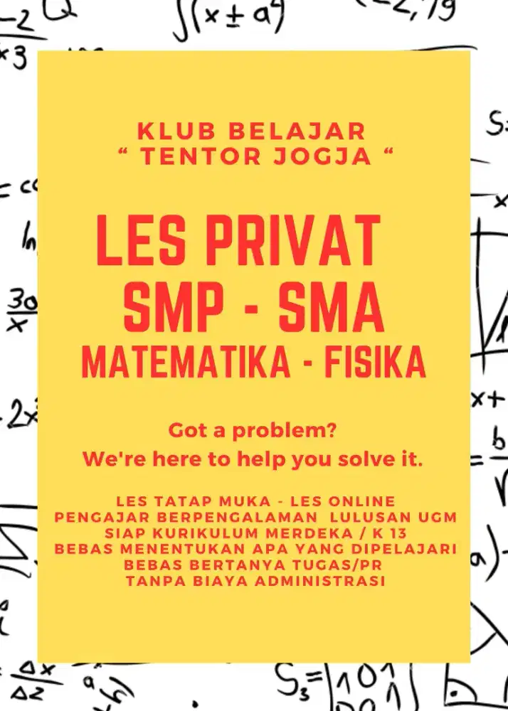 Les Privat SMA. Les Privat SMP. Les Privat Matematika. Les Fisika