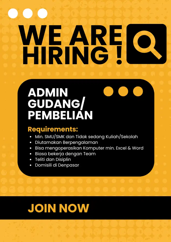 ADMIN GUDANG/PEMBELIAN