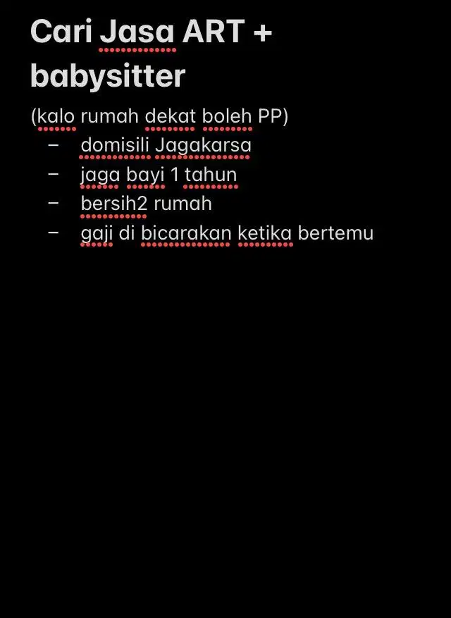 CARI ART + BABYSITTER daerah Jagakarsa