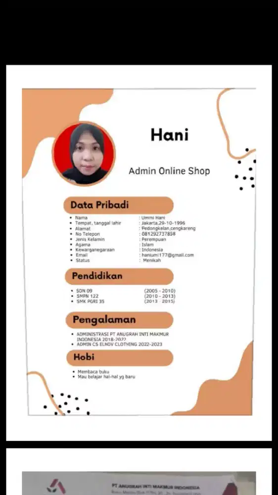 Mencari loker admin olshop