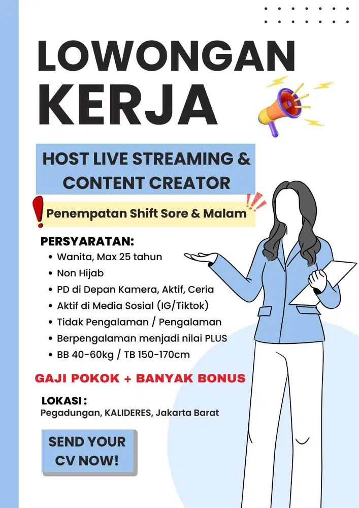 DICARI HOST LIVE STREAMING FASHION WANITA