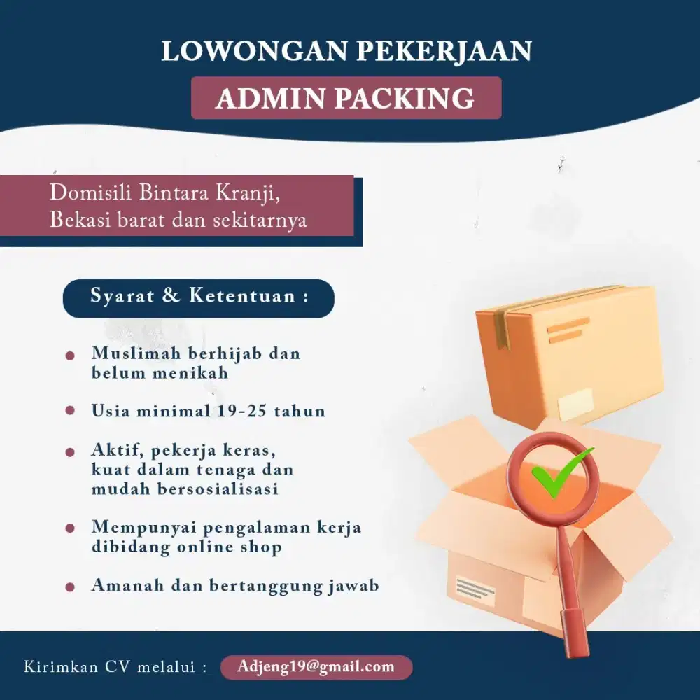Admin Packing & Gudang