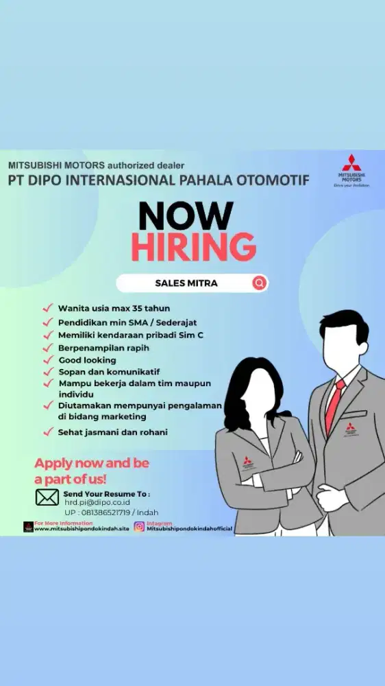 DICARI SALES MITSUBISHI BERPENGALAMAN