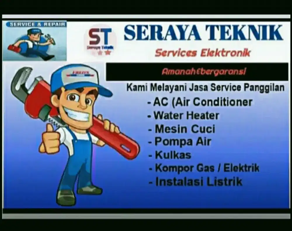 Servis Kulkas Mesin Cuci Pompa Air AC Servis Waterheater