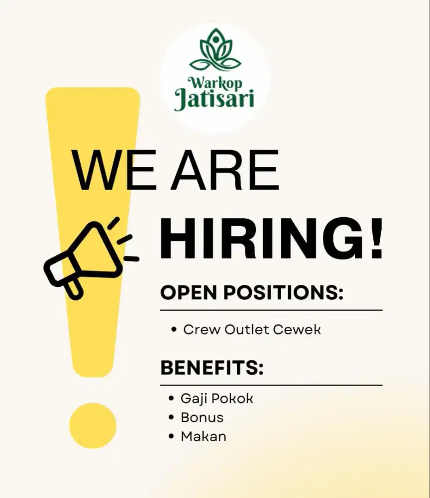 Loker jaga warkop buat cowok