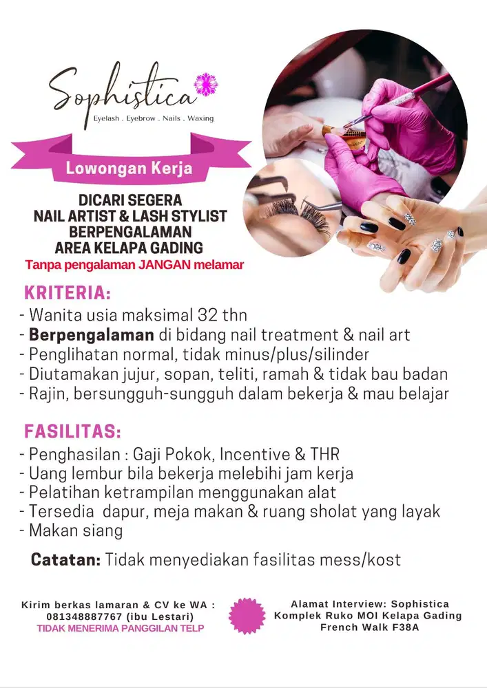 Eyelash Extensions & Nail Art artist